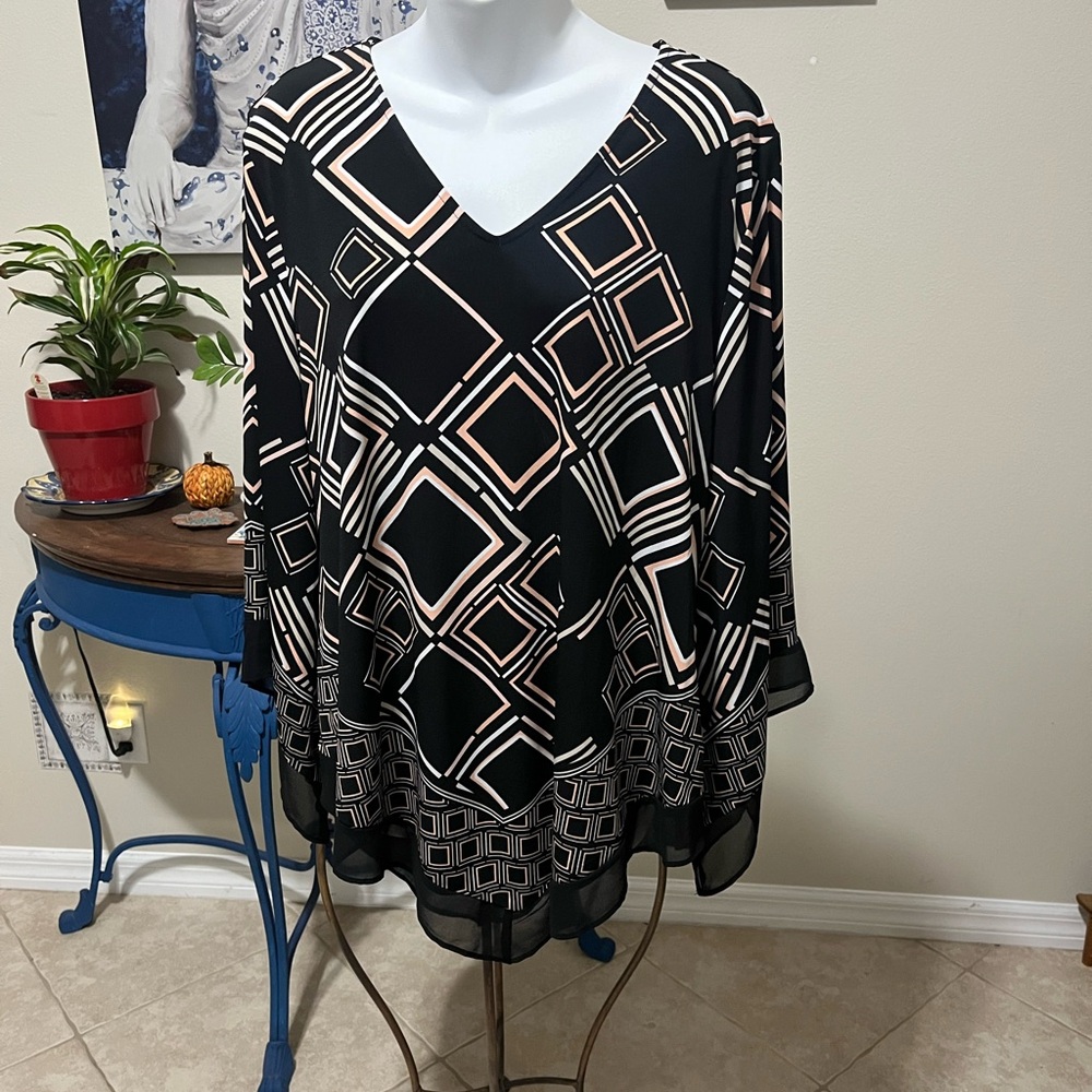 Alfani Flowy Sleeve Top - XL
